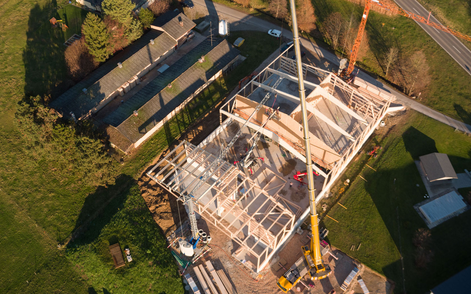 Luftaufnahme Baustelle