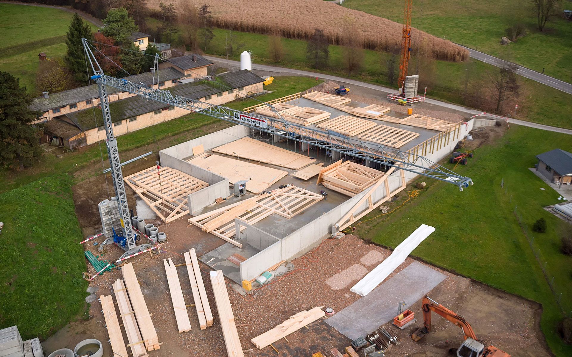 Luftaufnahme Baustelle