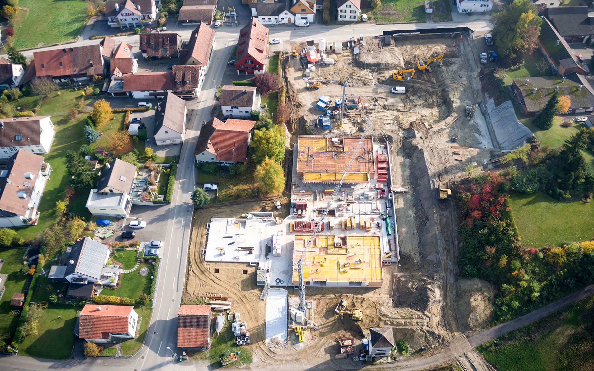 Luftaufnahme Baustelle