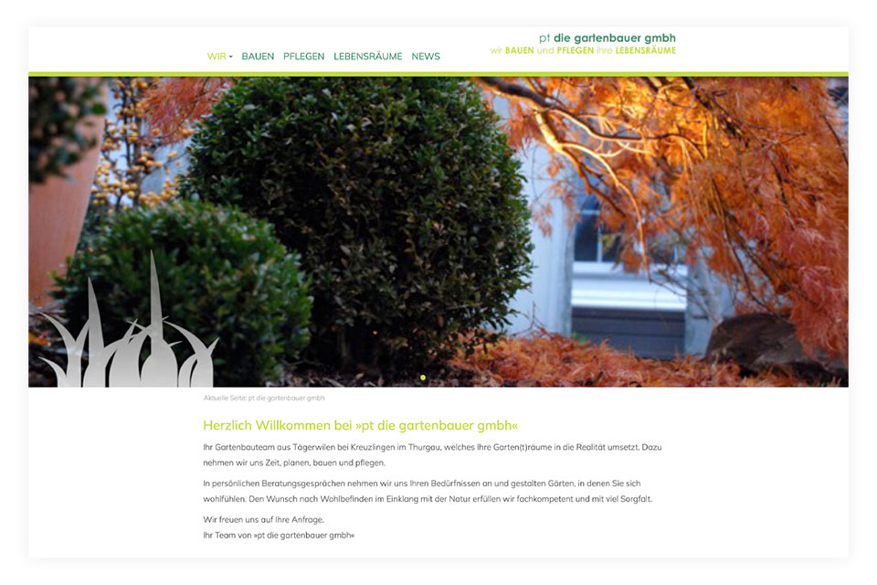 Referenz Webdesign Die Gartenbauer