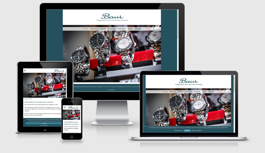 Juwelier Baur Konstanz – Webdesign Referenz | Oliver Kirstein