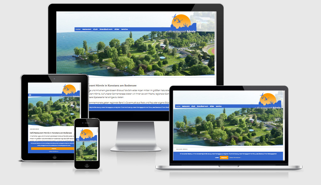 Referenz Webdesign Cafe Restaurant Hörnle Konstanz